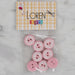 Loren Crafts pembe 8'li kalp düğme - 472