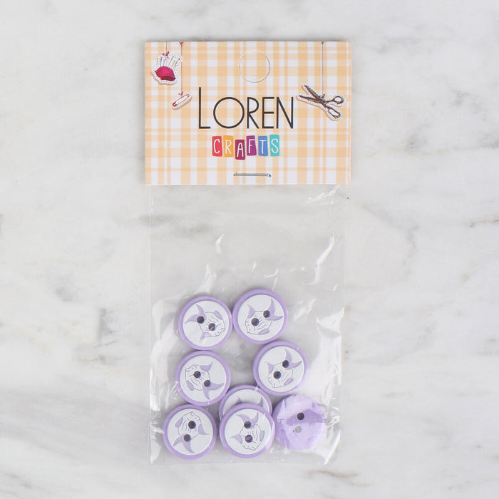 Loren Crafts 8'li balık lila - 573