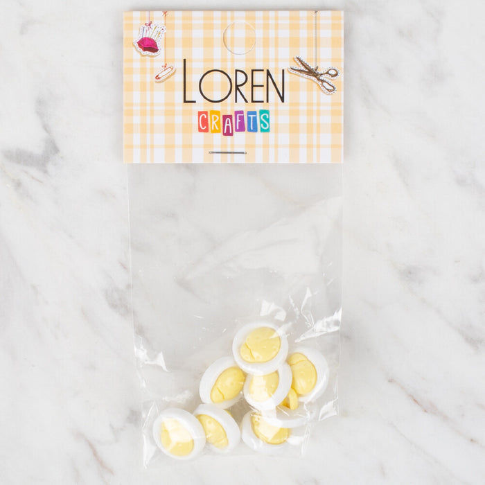 Loren Crafts 8'li Sarı Uğur Böceği Düğme - 641