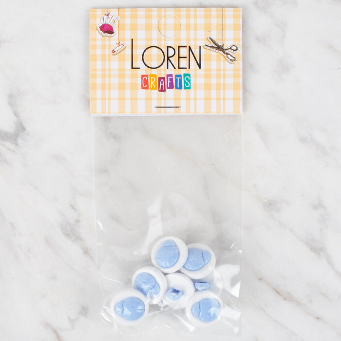 Loren Crafts 8'li Açık Mavi Uğur Böceği Düğme - 643