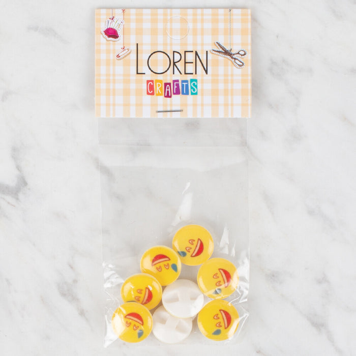 Loren Crafts 8'li Sarı Düğme - 662