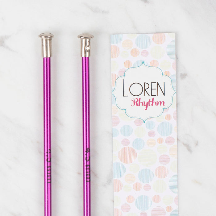 Loren Rythm 4,5mm Mor Renkli Metal Örgü Şişi