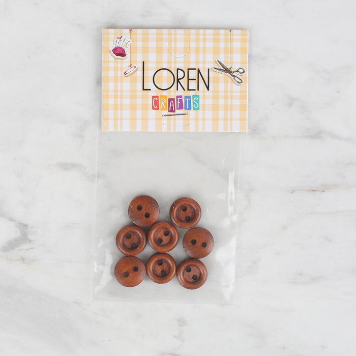 Loren Crafts 8'li Ahşap Düğme - 717