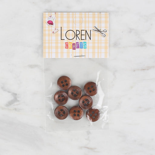 Loren Crafts 8'li Ahşap Düğme - 722