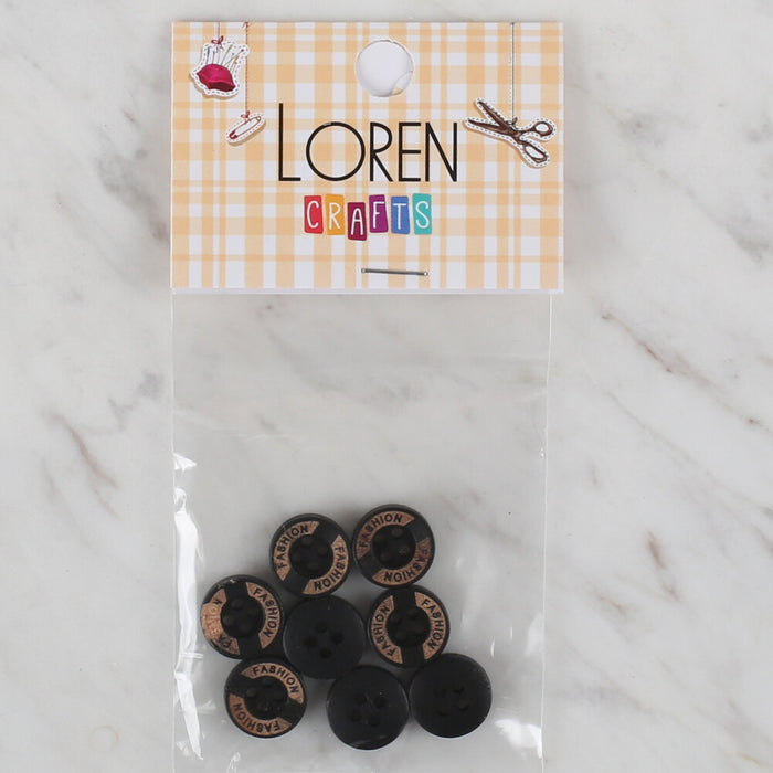 Loren Crafts 8'li Ahşap Düğme - 727