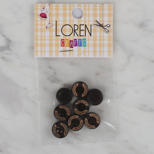 Loren Crafts 8'li Ahşap Düğme - 728