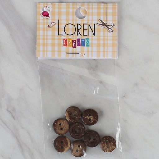 Loren Crafts 8'li Ahşap Düğme - 729