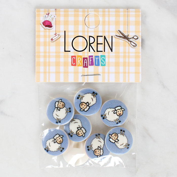 Loren Crafts 8'li Koyun Düğme - 1242