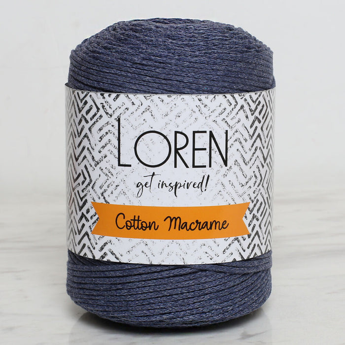 Loren Cotton Macrame Kot Mavisi - R153