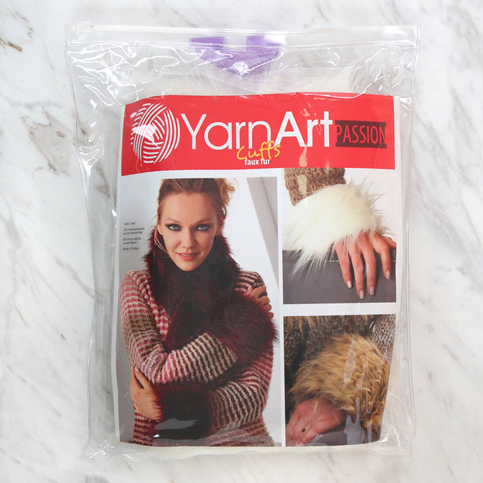 Yarnart Cuffs - Suni Kürk Manşet Krem - F505