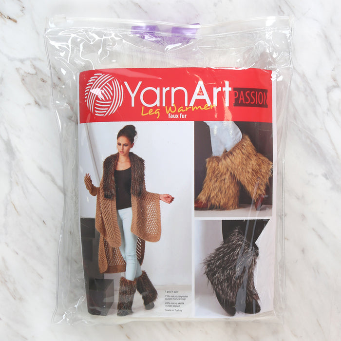 Yarnart Leg Warmer Suni Kürk Tozluk Krem - F506