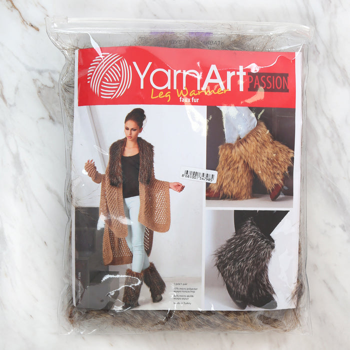 Yarnart Leg Warmer Suni Kürk Tozluk Kırçıllı Bej - F506