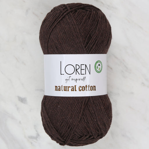 Loren Natural Cotton Kahverengi El Örgü İpi - R105