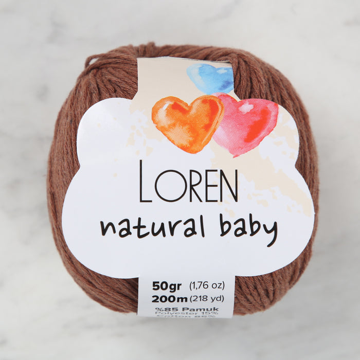 Loren Natural Baby Tarçın El Örgü İpi - R072