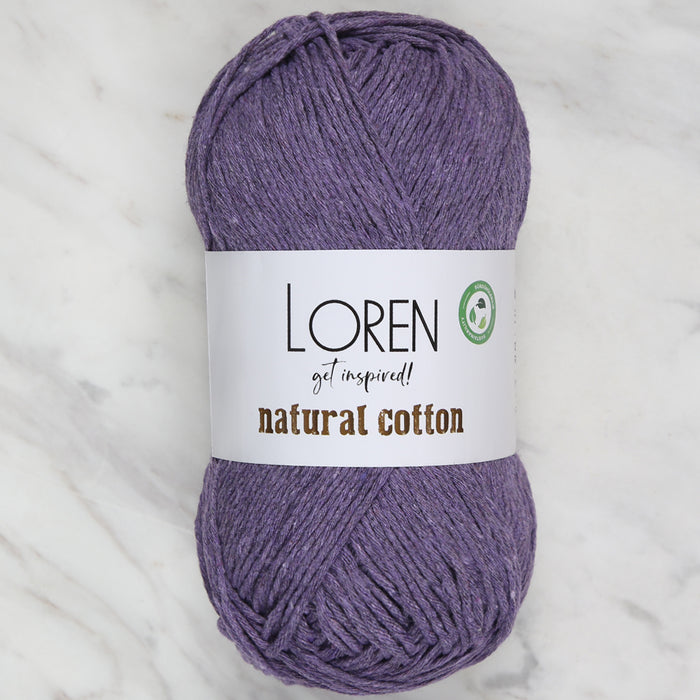 Loren Natural Cotton Mor El Örgü İpi - R093