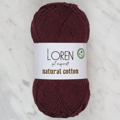 Loren Natural Cotton Bordo El Örgü İpi - R107