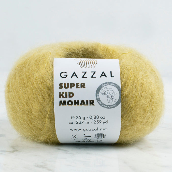 Gazzal Super Kid Mohair Yeşil 25 Gr El Örgü İpi - 64405