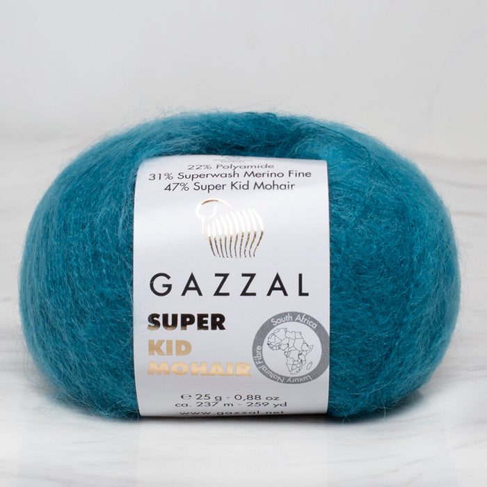 Gazzal Super Kid Mohair Petrol Yeşil 25 Gr El Örgü İpi - 64425