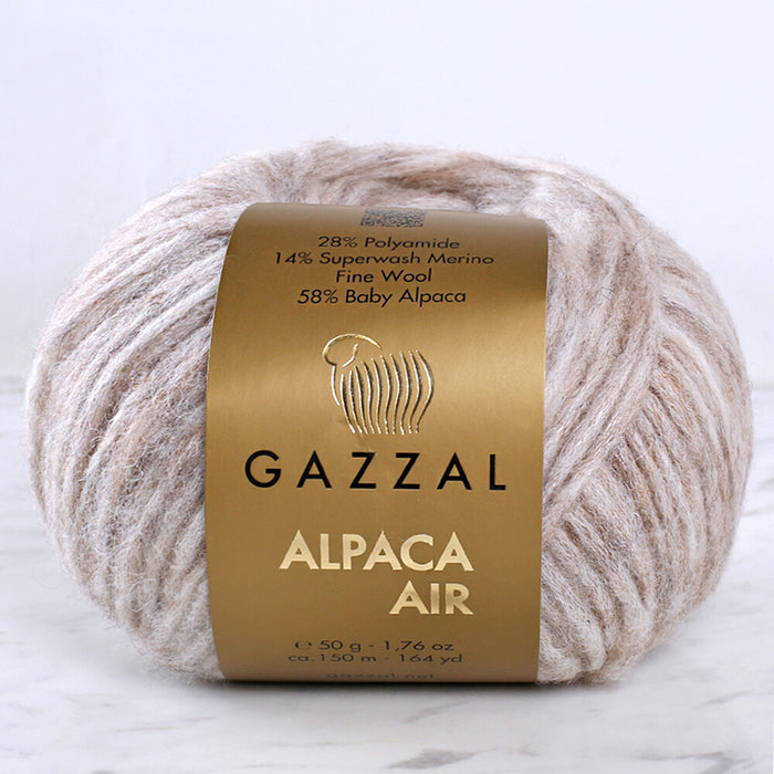 Gazzal Alpaca Air Açık Bej El Örgü İpi - C:72