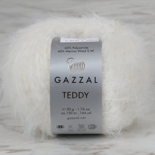 Gazzal Teddy Beyaz El Örgü İpi - 6530