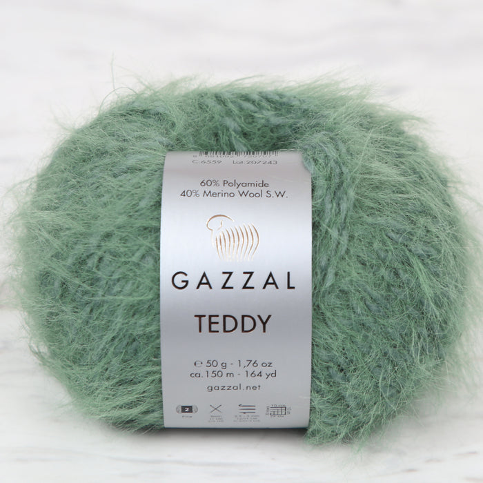 Gazzal Teddy Yeşil El Örgü İpi - 6559