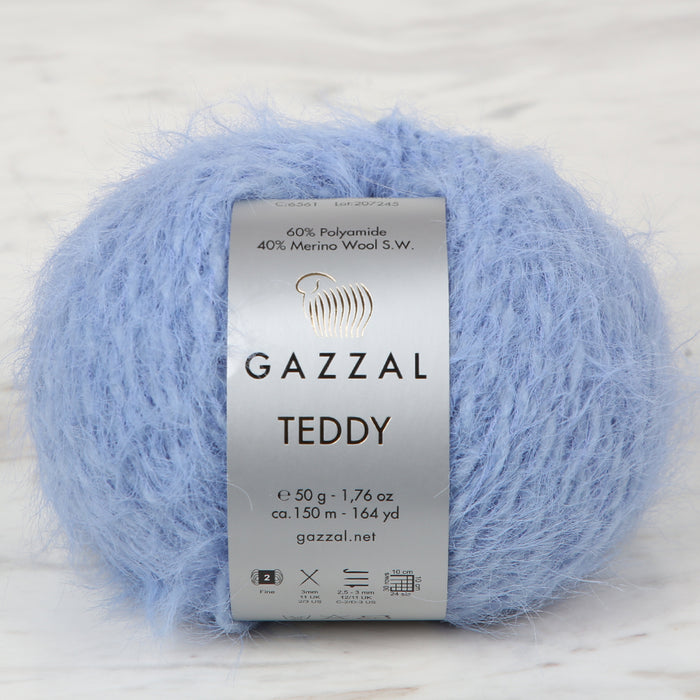 Gazzal Teddy Mavi El Örgü İpi - 6561