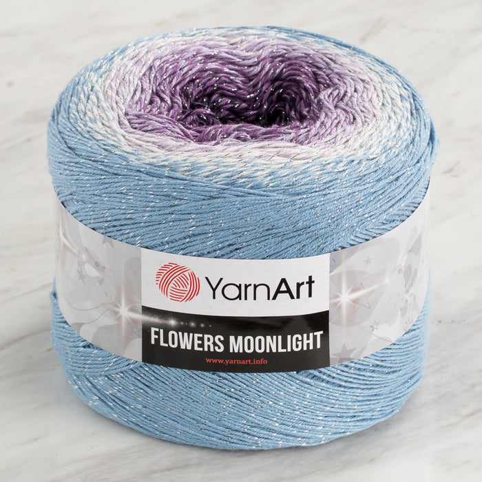 Yarnart Flowers Moonlight Simli Ebruli 260Gr El Örgü İpi - 3264