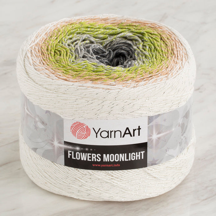 Yarnart Flowers Moonlight Simli Ebruli 260Gr El Örgü İpi - 3274