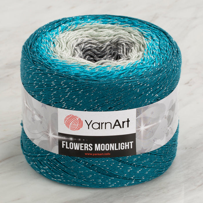 Yarnart Flowers Moonlight Simli Ebruli 260Gr El Örgü İpi - 3289