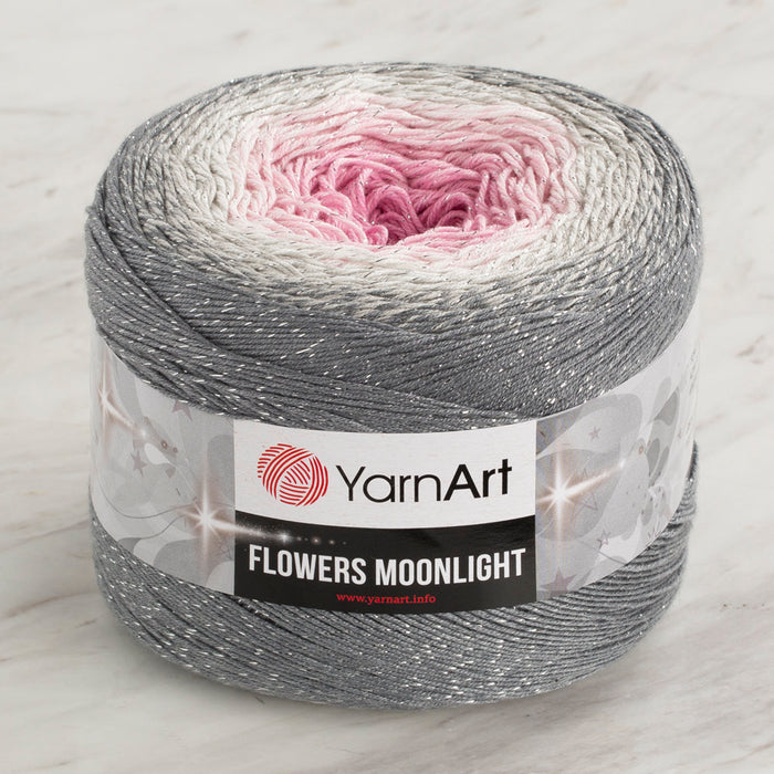 Yarnart Flowers Moonlight Simli Ebruli 260Gr El Örgü İpi - 3293