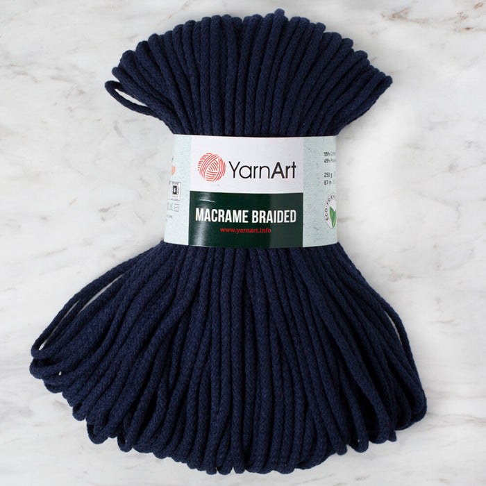 YarnArt Macrame Braided Lacivert El Örgü İpi -784