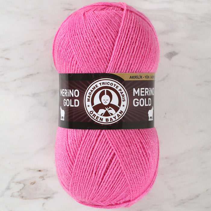 Örenbayan Merino Gold Pembe El Örgü İpi - 042