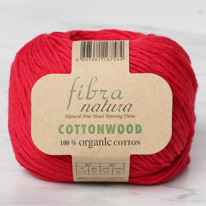 Fibra Natura Cottonwood Kırmızı El Örgü İpi - 41121