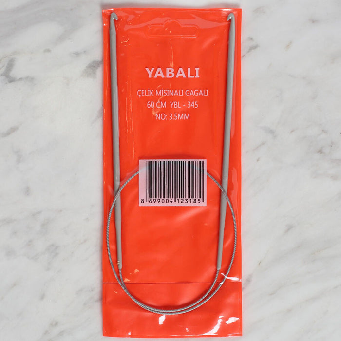 Yabalı 3.5 mm 60 cm Çelik Misinalı Gagalı Şiş - YBL - 345