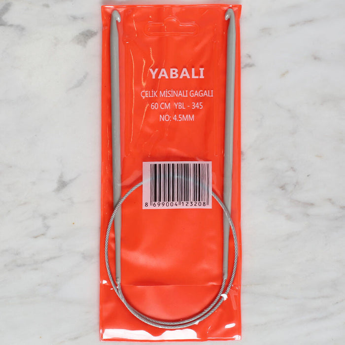 Yabalı 4.5 mm 60 cm Çelik Misinalı Gagalı Şiş - YBL - 345