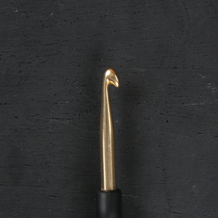 Knitpro Aluminum Gold 5mm Siyah Yumuşak Saplı Yün Tığ - 30807