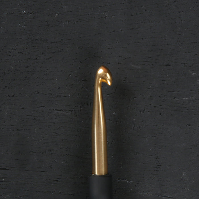 Knitpro Aluminum Gold 5.5mm Siyah Yumuşak Saplı Yün Tığ - 30808