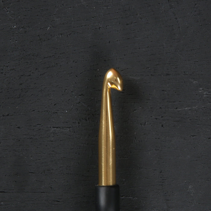 Knitpro Aluminum Gold 6mm Siyah Yumuşak Saplı Yün Tığ - 30809
