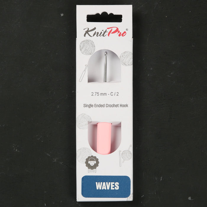 KnitPro Waves 2.75mm Pembe Yumuşak Saplı Yün Tığ - 30904