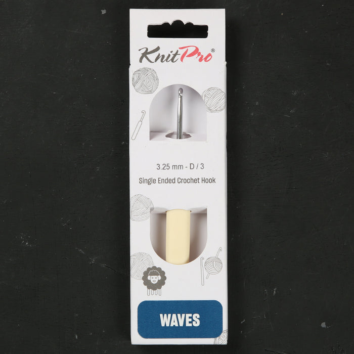 KnitPro Waves 3.25mm Krem Yumuşak Saplı Yün Tığ - 30906