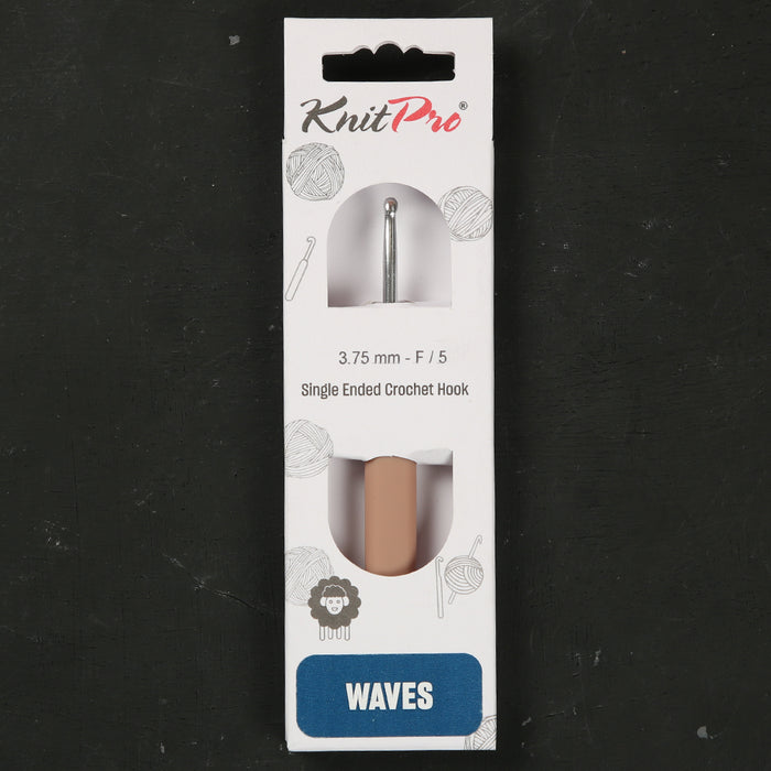 KnitPro Waves 3.75mm Kahverengi Yumuşak Saplı Yün Tığ - 30908