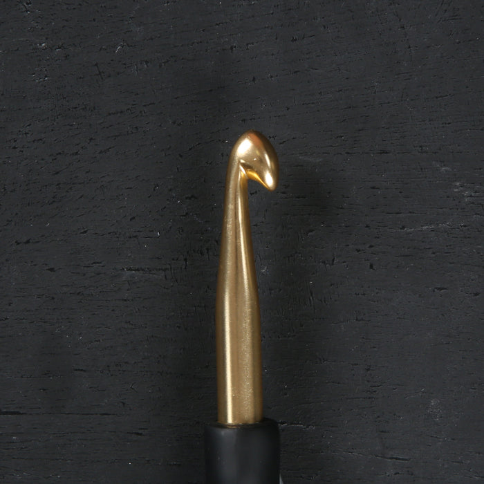Knitpro Aluminum Gold 7mm Siyah Yumuşak Saplı Yün Tığ - 30882