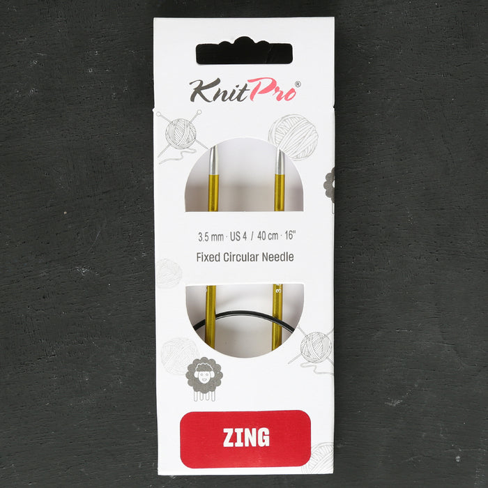 Knitpro Zing 3,5 Mm 40 Cm Yeşil Misinalı Şiş - 47067