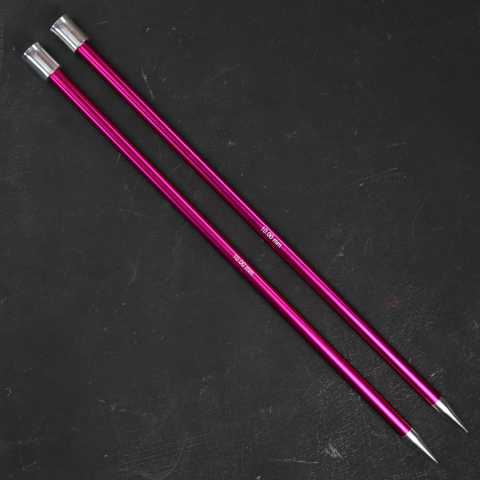 Knitpro Zing 10 mm 35 cm Pembe Metal Örgü Şişi - 47308