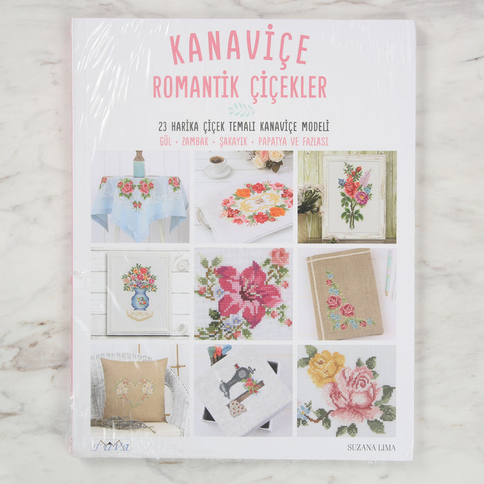 Tuva Kanaviçe Romantik Çiçekler Kitabı - 6780