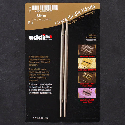 Addi Click Lace 5,5mm Değiştirilebilir Uzun Uçlu Dantel Şişi - 766-7 - Hobium