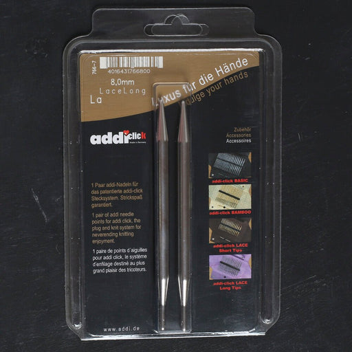 Addi Click Lace 8 Mm Değiştirilebilir Uzun Uçlu Dantel Şişi - 766-7 - Hobium